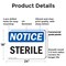 Signmission Sterile, 24 in W x Rectangle, Plastic OS-2PACK-NS-P-1824-L-18464 - alternate 6